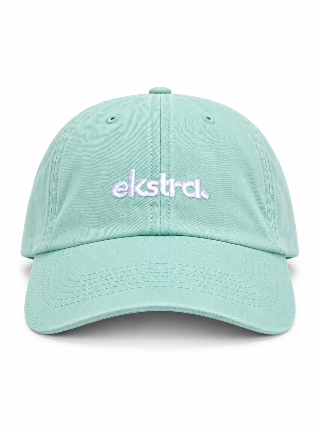 Mint Minimal Cap — White Embroidery