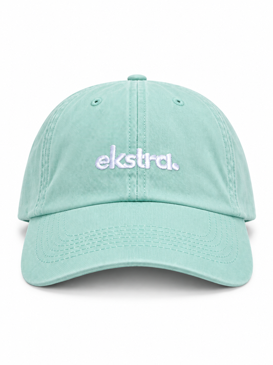 Mint Minimal Cap — White Embroidery